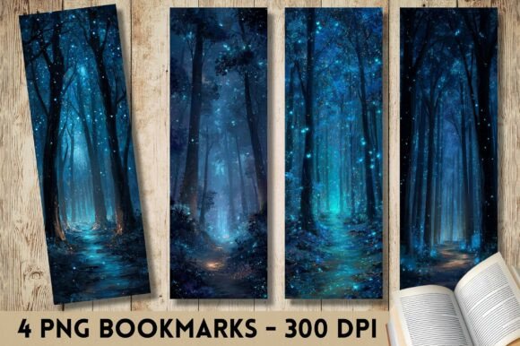 Abstract Forest Fireflies: Graphics & Tumbler Wraps