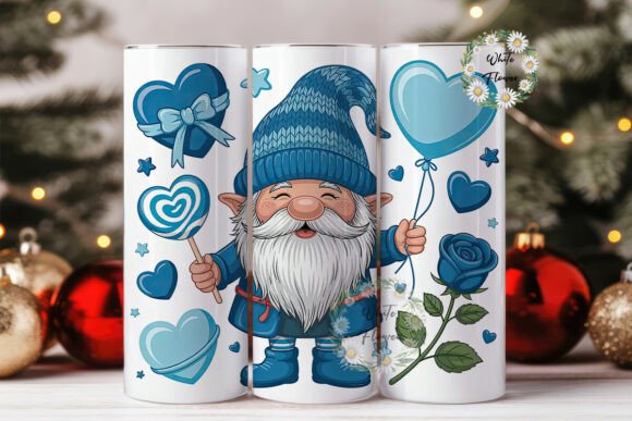 Blue Valentine Gnome 20oz Tumbler Wrap: Graphics & Wraps