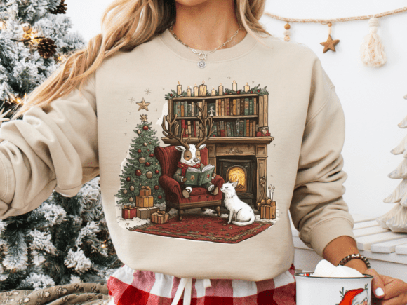 Christmas Book Lover Reindeer T-Shirt Review