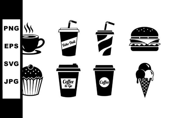 Coffee and Fast Food Icons: Branding Graphics Review