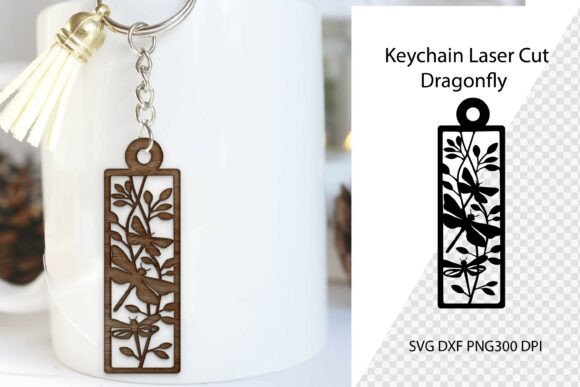 Dragonfly Keychain Laser Cut File: Laser Cutting for Brand Projects