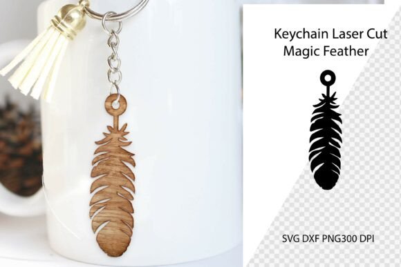 Feather Keychain Laser Cutting for Brands