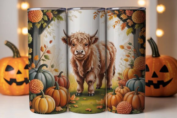 Highland Cow Fall Pumpkins Wrap: A Designer's Review