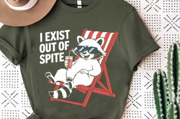 I Exist out of Spite Raccoon Graphics & T-Shirt Designs