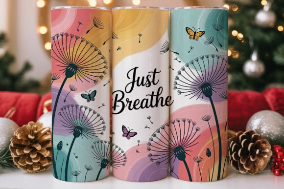 Just Breathe 20oz Tumbler Wrap Graphics for Tumbler Wraps