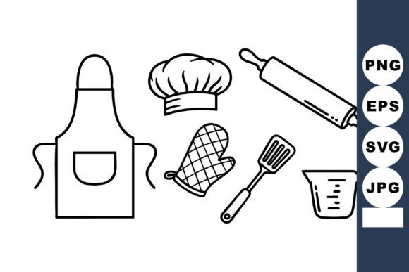 Kitchen Utensils Vector Set: Graphics & Crafts