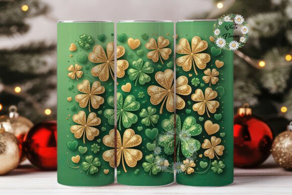 Lucky Glitter Clover Tumbler Wraps Graphics Review