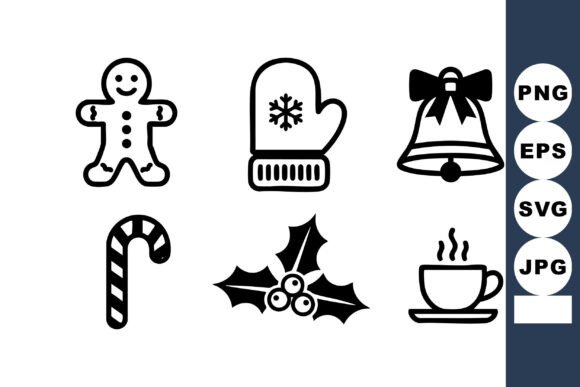 Minimal Christmas Line Icons Set: Graphics & Crafts Review