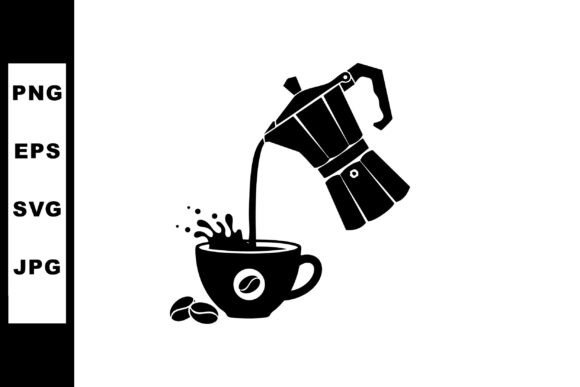 Moka Pot Pouring Illustration: Brand Design Review