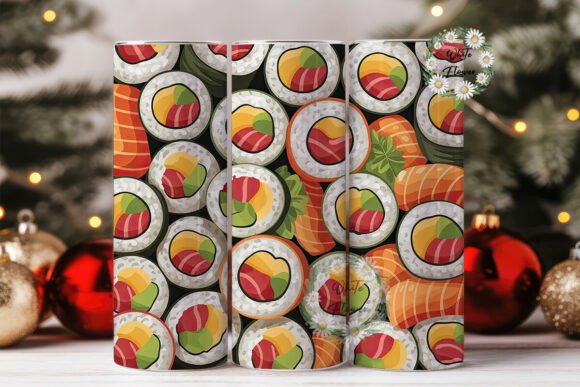 Sushi Rolls 20oz Tumbler Wrap Graphics